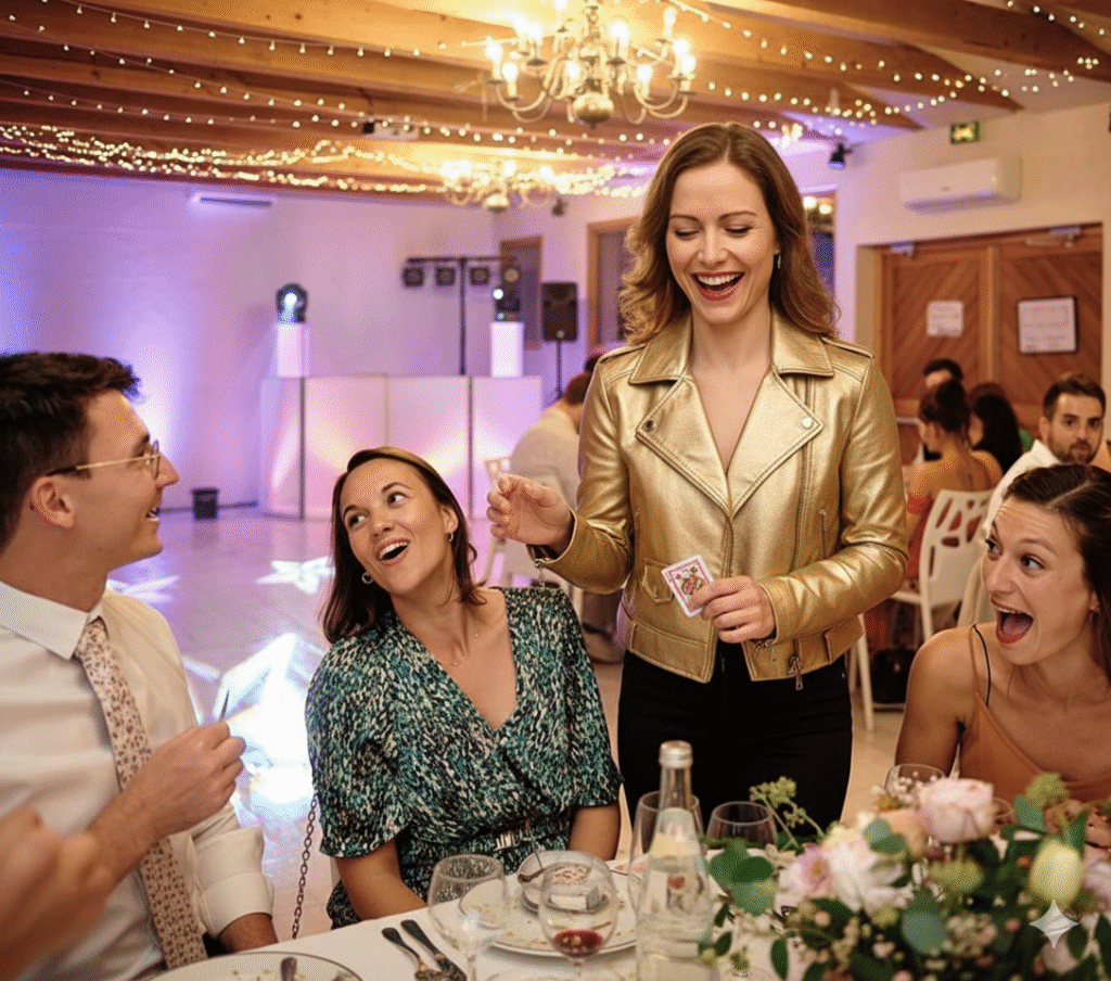 magie rapprochée au mariage avec Orélie magicienne en alsace